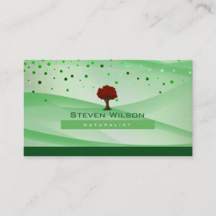 Carte De Visite Arbre élégant vert Nature Linge Jardin Paysage