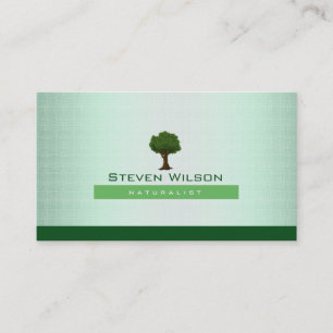 Carte De Visite Arbre élégant vert Nature Linge Jardin Paysage
