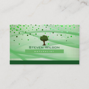 Carte De Visite Arbre élégant vert Nature Linge Jardin Paysage