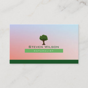 Carte De Visite Arbre élégant vert Nature Linge Jardin Paysage