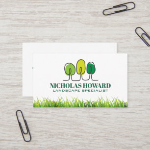 Carte De Visite Arbre Logo   Herbe