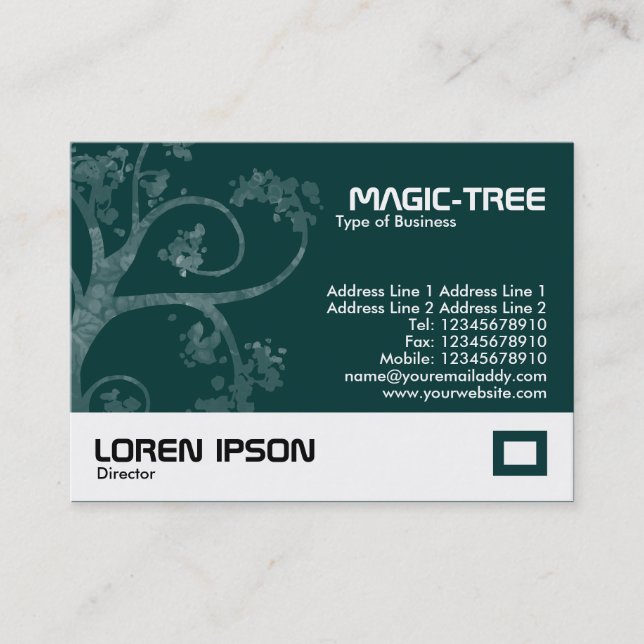 Carte De Visite Arbre magique - Vert foncé (003333) (Devant)