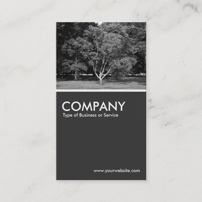Carte De Visite Arbre Magnolia BW - Gris 80pc (Devant)