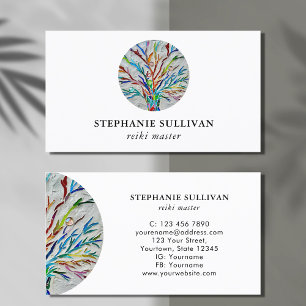Carte De Visite Arbre maître Reiki de vie