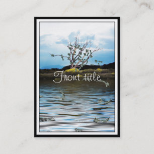 Carte De Visite Arbre monétaire en un jour venteux