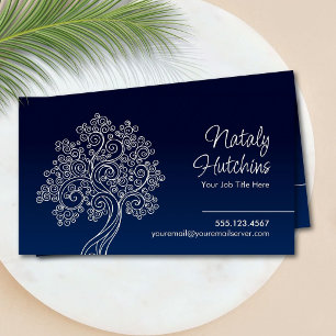 Carte De Visite Arbre Spirale Élégant et Fantaisiste