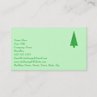 Carte De Visite Arbre vert. Noël, sapin, arbre à feuillage