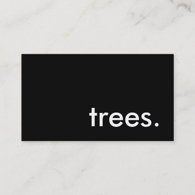 Carte De Visite arbres. (Devant)