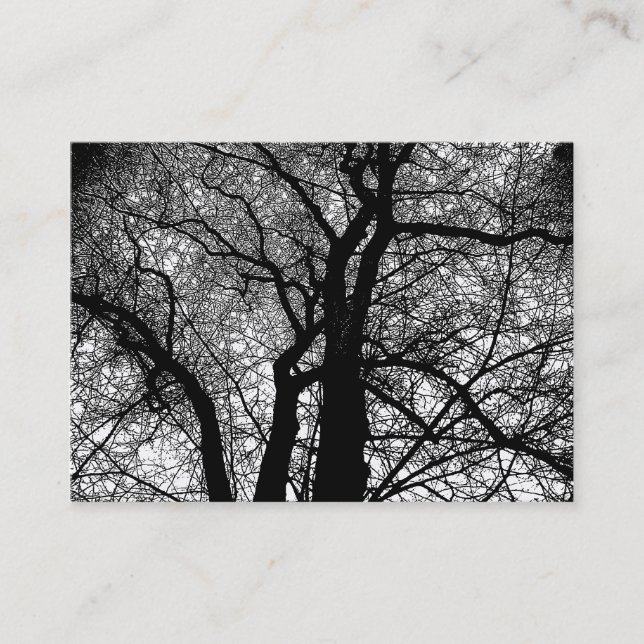 Carte De Visite Arbres à Contraste Élevé (Devant)