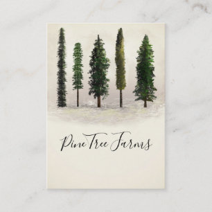Carte De Visite Arbres de la forêt verte vintage rustique boisé