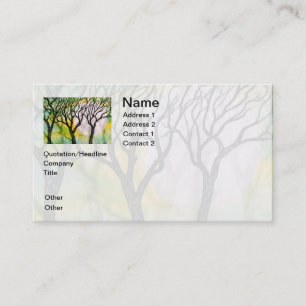 Carte De Visite Arbres découpés par main sur le papier de riz