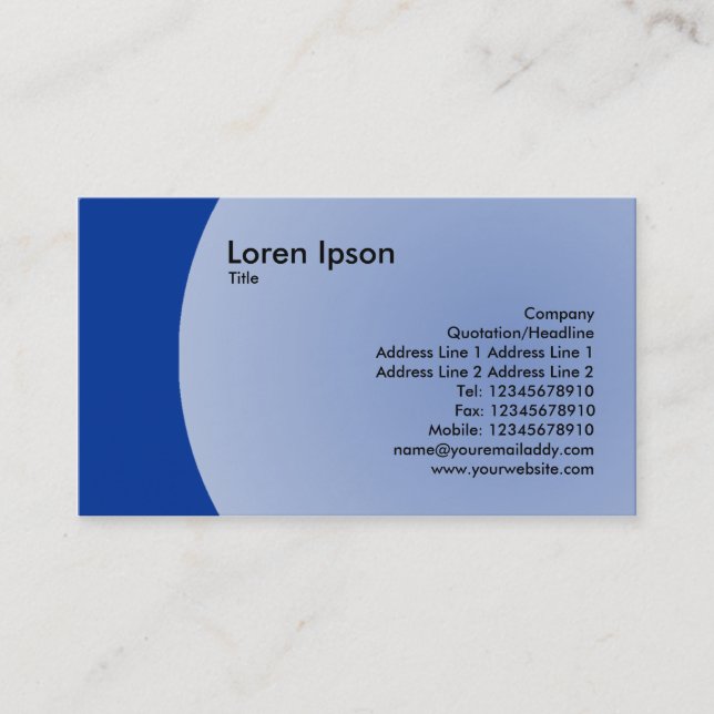 Carte De Visite Arc Design - Bleu foncé (Devant)