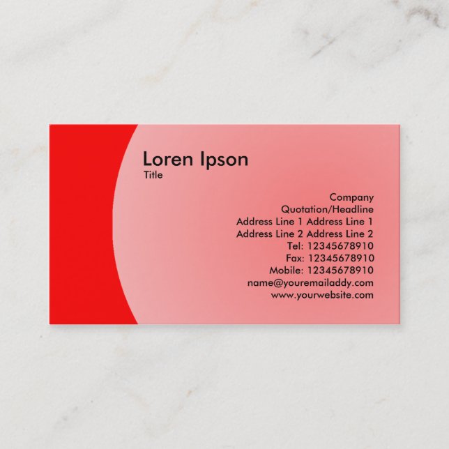 Carte De Visite Arc Design - Rouge (Devant)