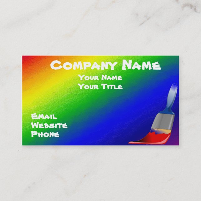 Carte de visite arc-en-ciel (Devant)
