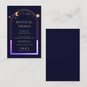 Carte De Visite Arc en ciel bleu mystique Espace astronomique de l