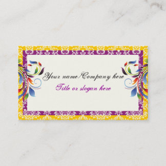 Carte De Visite Arc-en-ciel feuille feuille jaune pourpre amask bo