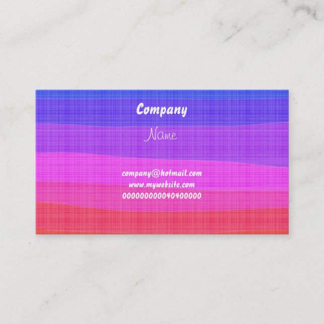 Carte De Visite Arc-en-ciel pour aquarelle, (Devant)
