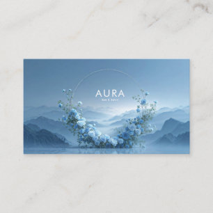 Carte De Visite Arc floral Rose bleue Lac Misty Mountain