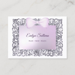 Carte de visite arc-parties scintillant Lilac
