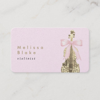 Carte De Visite arc rose violoniste