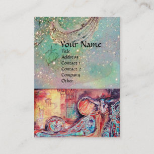 Carte De Visite ARCADIE / MAGIC GOLD SPARKLES Bleu Vert,Turquoise