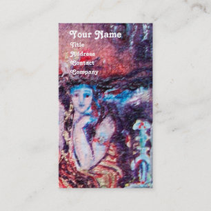 Carte De Visite ARCADIE, Rouge Jaune Bleu Argent Abstrait