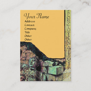 Carte De Visite ARCHEO, Antiquaire, Archéologie Monogramme, Vert J