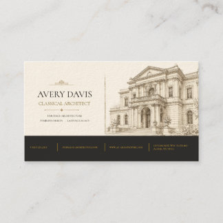 Carte De Visite Architecte Classique Patrimoine
