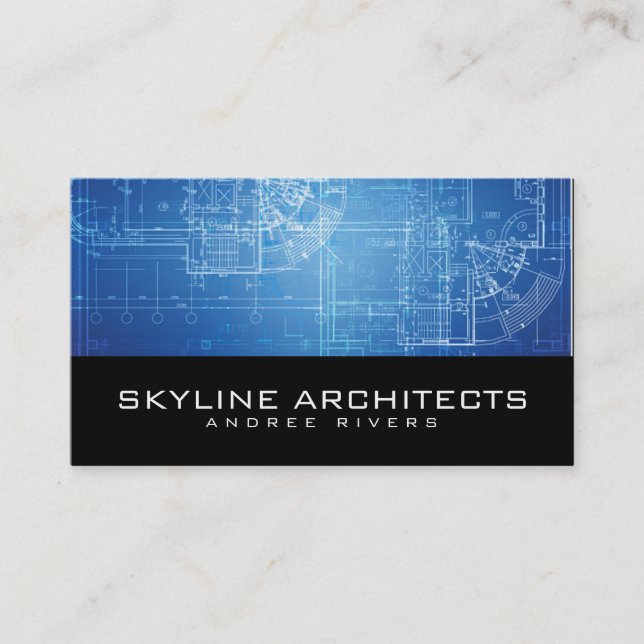 Carte De Visite Architecte, Constructeur, Entreprise Générale (Devant)
