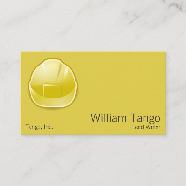 Carte De Visite Architecte de construction de casque de chantier (Devant)