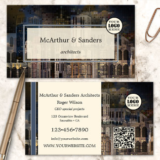 Carte De Visite Architecte de design urbain abstrait professionnel