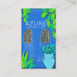 Carte De Visite Architecte du paysage fleuriste du Jardin Bleu