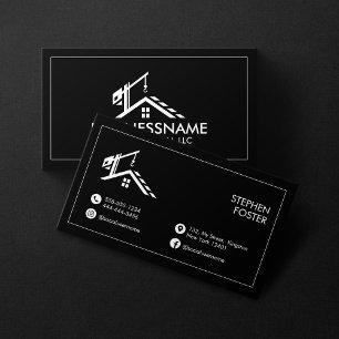 Carte De Visite Architecte Entrepreneur en Construction Minimalist