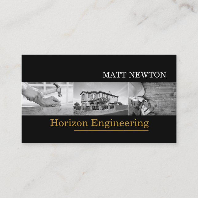 Carte De Visite Architecte Ingénierie EntrepreneurConstruction (Devant)