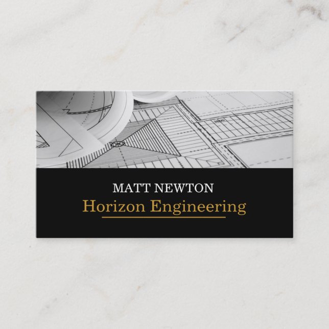 Carte De Visite Architecte Ingénieur Entrepreneur Construction (Devant)