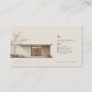 Carte De Visite Architecte Japandi Moderne