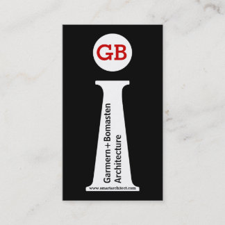 Carte De Visite Architecte moderne abstrait noir blanc monogramme