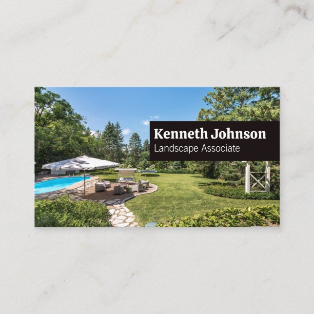 Carte De Visite Architecte paysager | Jardin pelouse (Devant)