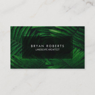 Carte De Visite Architecte paysagiste professionnel de Fern Tropic