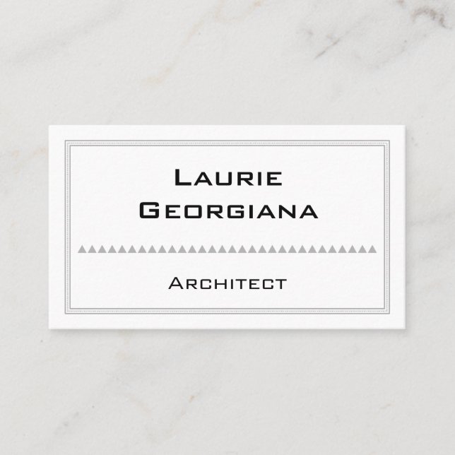 Carte de visite Architecte personnalisable et élég (Devant)