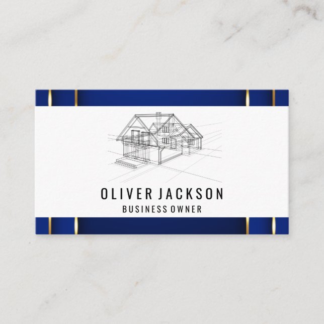 Carte De Visite Architecte | Plan directeur du logement (Devant)