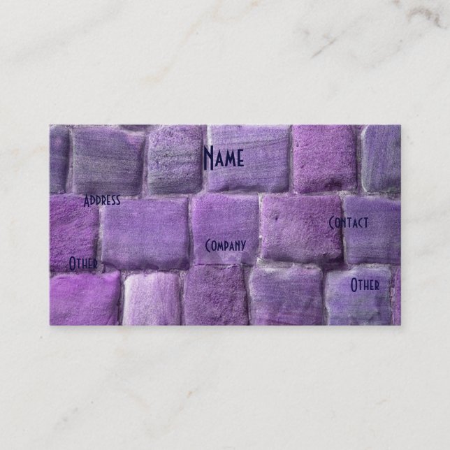 Carte De Visite Architecte Purple Sandstone (Devant)