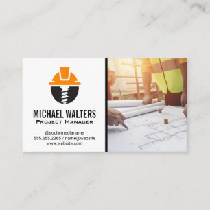 Carte De Visite Architectes   Les ingénieurs travaillent sur les p