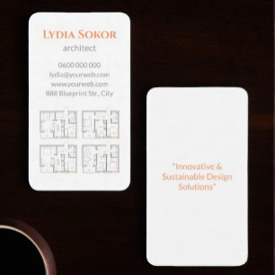 Carte de visite Architector avec plans