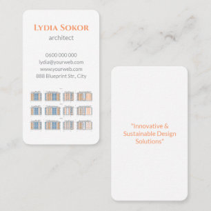 Carte de visite Architector avec plans