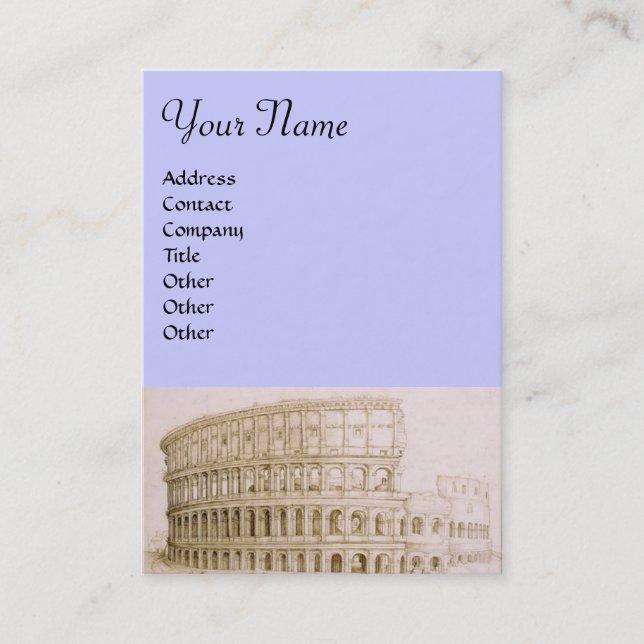 Carte De Visite Architecture classique COLOSSEUM, Architecte Bleu (Devant)