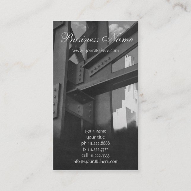 Carte De Visite Architecture de gratte-ciel de construction en aci (Devant)