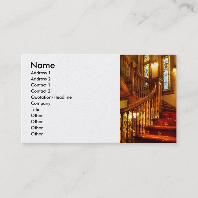 Carte De Visite Architecture - Escalier - Jetons un coup d'œil à l (Devant)