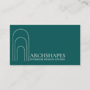 Carte De Visite Architecture Géométrie Design intérieur vert