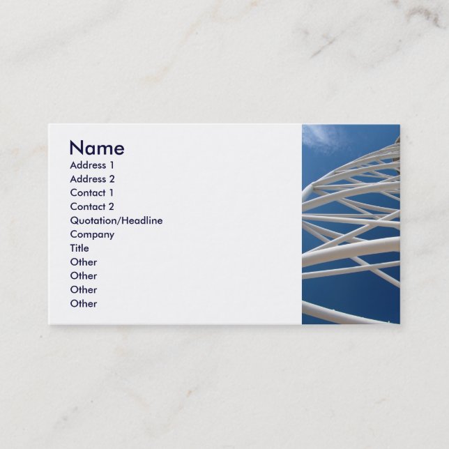 Carte De Visite Architecture moderne (Devant)